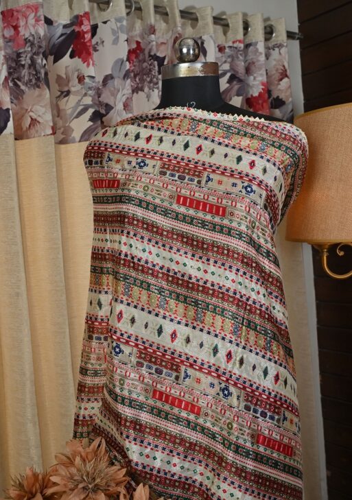 Synthetic dupatta multi colored