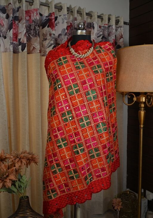 Beautiful work phulkari heavy dupatta