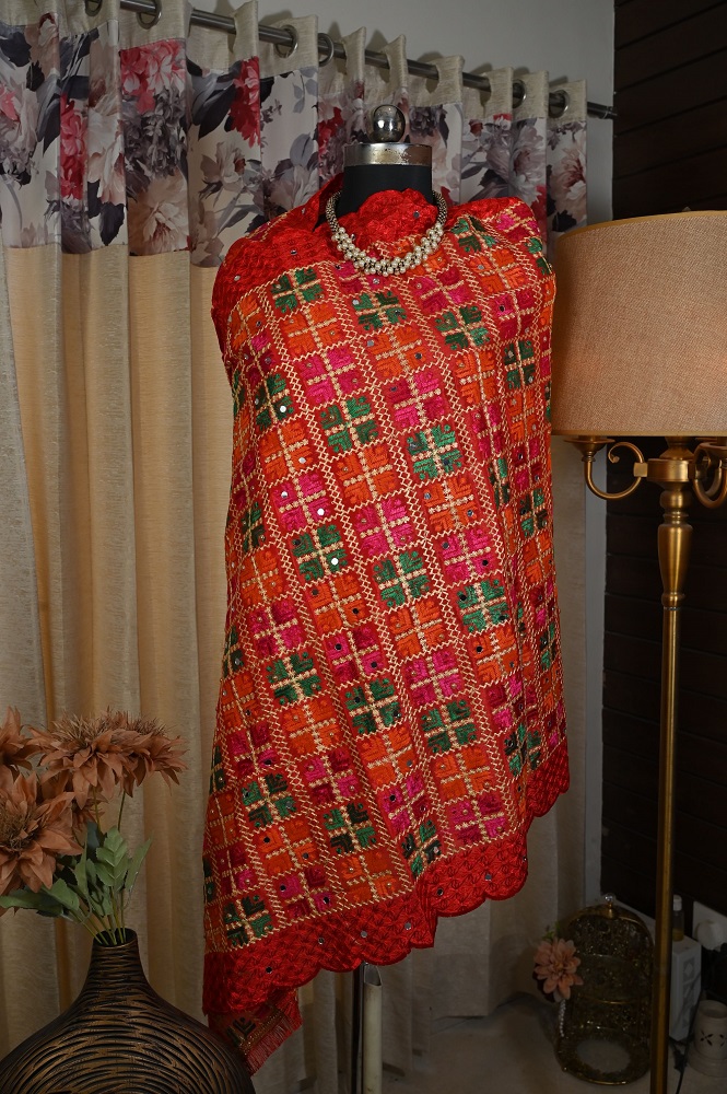 Beautiful work phulkari heavy dupatta