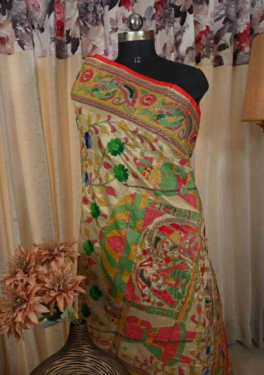 Chanderi hand embroidery dupatta beautifully crafted phulkari dupatta