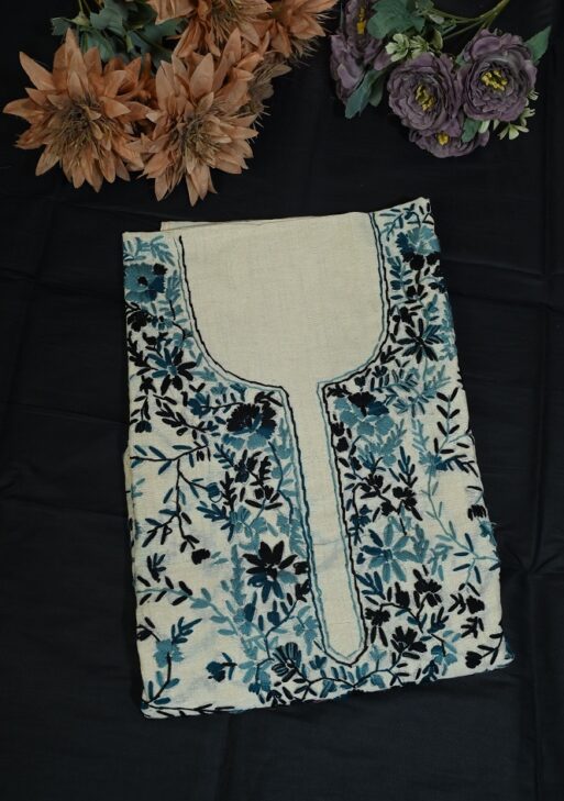 Hand embroided khadi cotton kurti