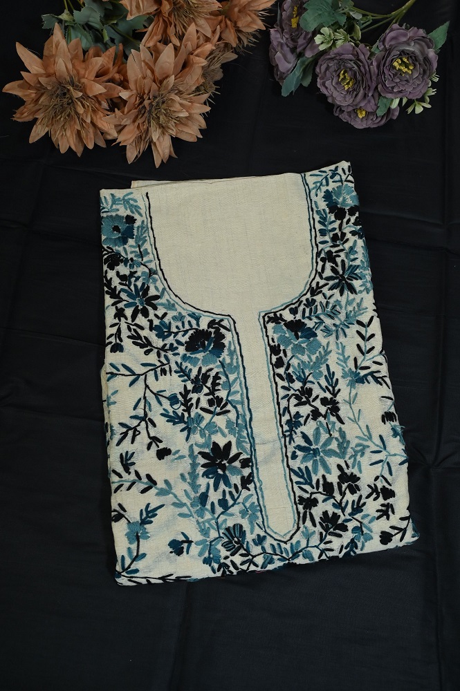 Hand embroided khadi cotton kurti