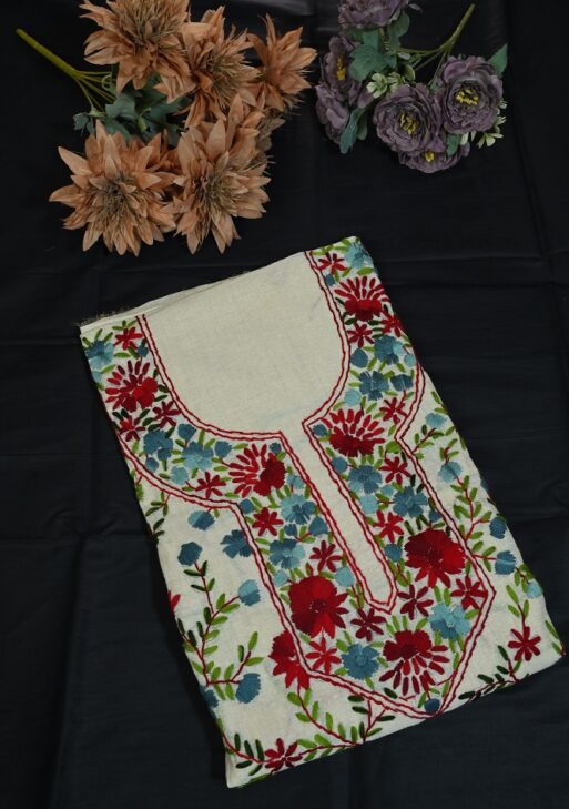 Khadi cotton kurti with multi hand work