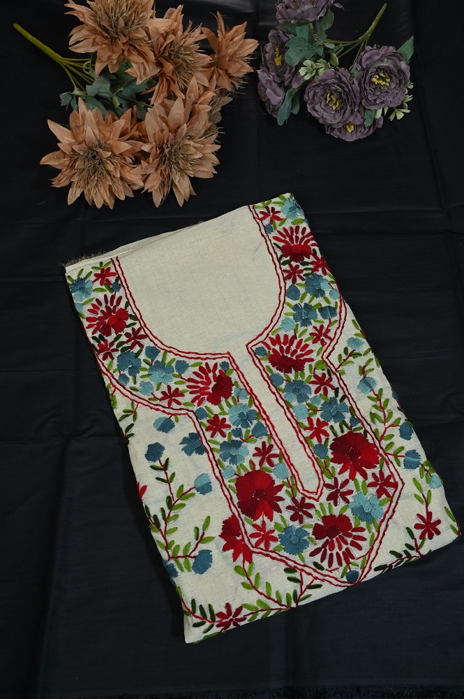Khadi cotton kurti with multi hand work