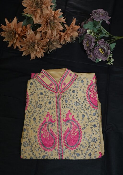 Beige and pink kurti